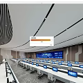 modern monitoring room 3d model