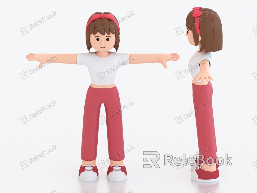 Cartoon Character Cartoon Girl Cartoon Woman model