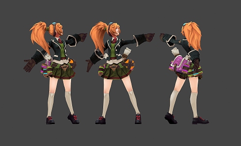 Magic Academy Girls 3d model