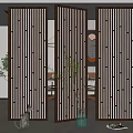 New Chinese-style partition screen partition 3d model