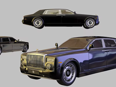 Elegant Luxury Sedans With Classic Design Chrome Grille And Glossy Exterior 3d model