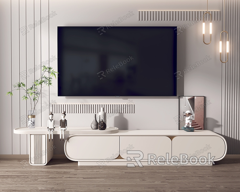 modern TV cabinet cream TV cabinet model