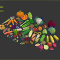 Colorful Fresh Assorted Vegetables Displayed With Carrots Cabbage And Bell Peppers