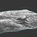 Realistic 3D Micro Terrain Model Showcasing Natural Topographic Features and Textures 3d model