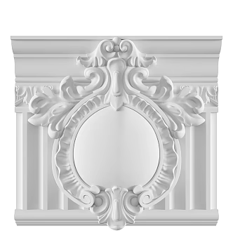 European-style carved 3d model