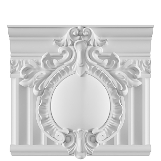 European-style carved 3d model