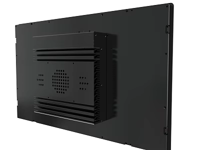 Industrial Display Panel Rear View With Heat Dissipation And Mounting Structure 3d model