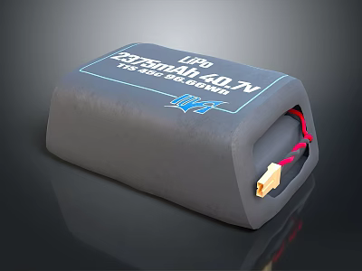 High Performance LIPO Battery 2200mAh 11.1V 25C for Mobile Digital Devices Rechargeable Power Supply 3d model