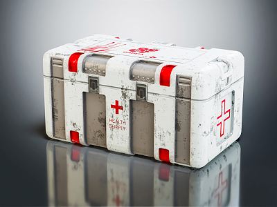 Industrial LOFT first aid kit medicine box 3d model