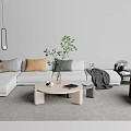 Modern Sofa Coffee Table Combination Corner Sofa Coffee Table Combination 3d model