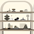 Ceramic Book Ornament Combination 3d model