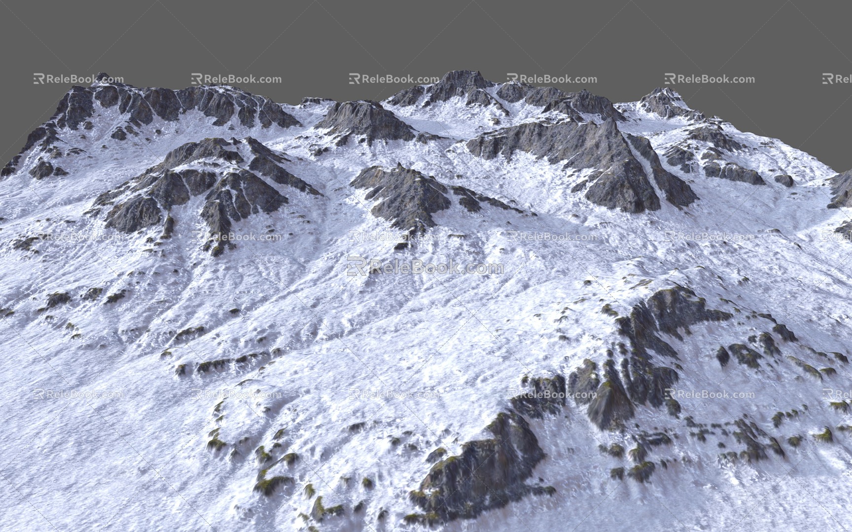 Snow Mountain Mountain Peak Mountain Snow Mountain Terrain 3d model