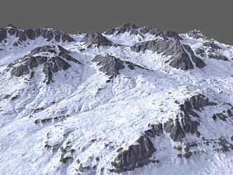 Snow Mountain Peak Mountain Snow Mountain Terrain 3d model