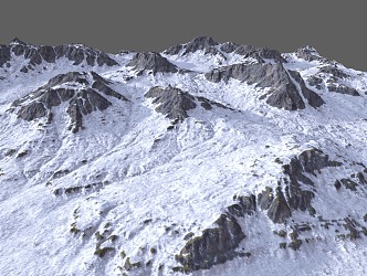 Snow Mountain Peak Mountain Snow Mountain Terrain 3d model