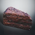 Artistic Rock Shaped Cake With Textured Surface Deep Red Brown Chocolate Layers 3d model