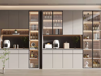 Modern Wine Cabinet 3d model