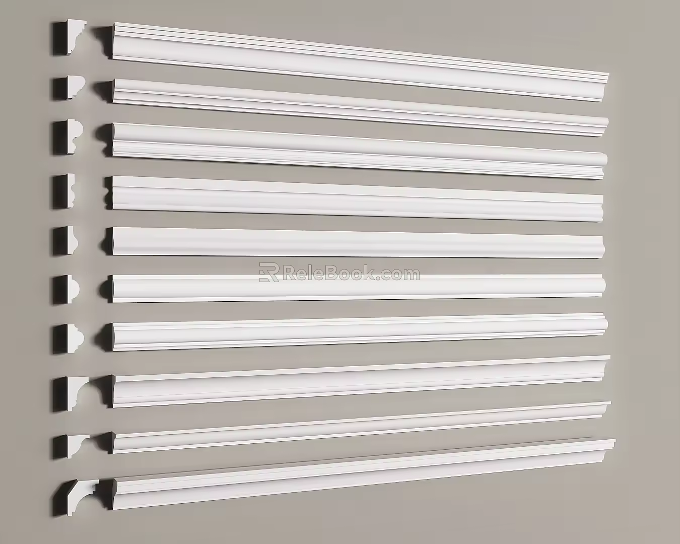 Gypsum line Gypsum line Yin corner line Yang corner line Skirting line ceiling corner line 3d model