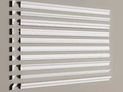 Stylish Gypsum Moldings for Interior Decoration with Various Profiles and Designs 3d model