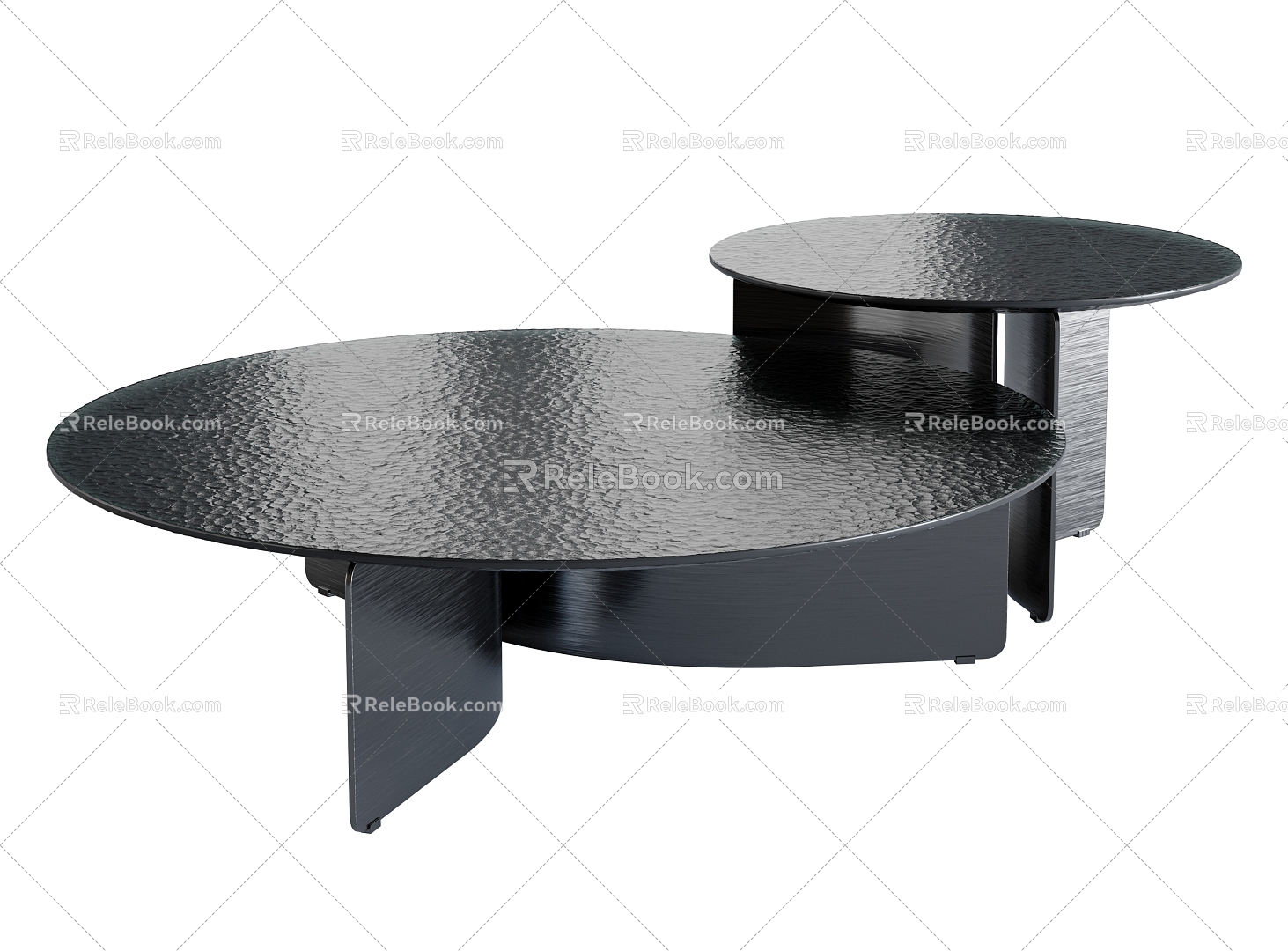 Modern Coffee Table Glass Coffee Table Metal Coffee Table 3d model