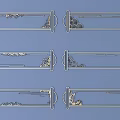 Intricate Decorative Carvings On Ornamental Strips With Natural Motifs And Cloud Designs