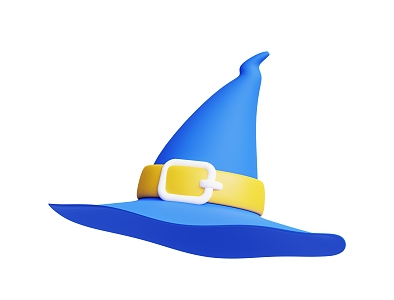 Hat Magic Hat Mage Hat Halloween Witch Hat Cartoon Hat 3d model