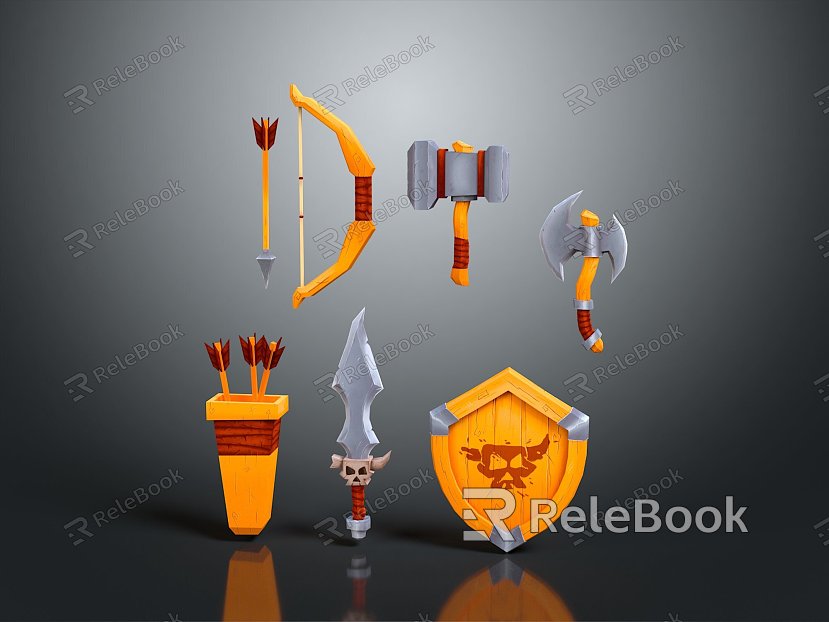 Cold weapons Sword Sword Sword Sword Axe Hook Fork Spear Trident Melee Weapon Military model