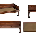 Traditional Solid Wood Bench With Cushioned Seat And Carved Legs In Various Views