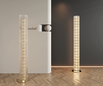 modern floor lamp glass floor lamp 3d model