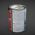 Red Spray Paint Can With Black Paint Drips And Graffiti Label Design