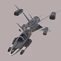 Advanced Futuristic Fighter Jet With Sleek Aerodynamic Body And Multiple Thrusters
