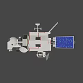 Advanced Spacecraft With Antenna Solar Panels And External Structure In Space