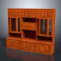 Wooden Wardrobe Combination Design With Glass Doors And Drawers For Home Storage Solutions