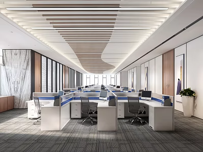 modern public office area office 3d model