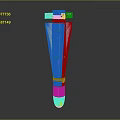 Aerodynamic Military Missile With White Body Fins Yellow Band And Brown Top