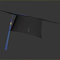 Classic Black Graduation Cap With Blue Tassel As Daily Life Essential
