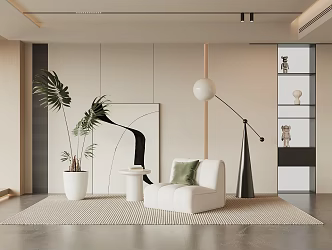 Modern single sofa 3d model