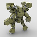 LEGO toy blocks Gundam robot mech 3d model