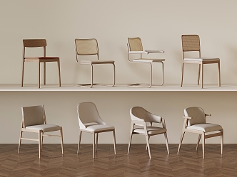 Quiet Chair Dining Chair Writing Chair 3d model