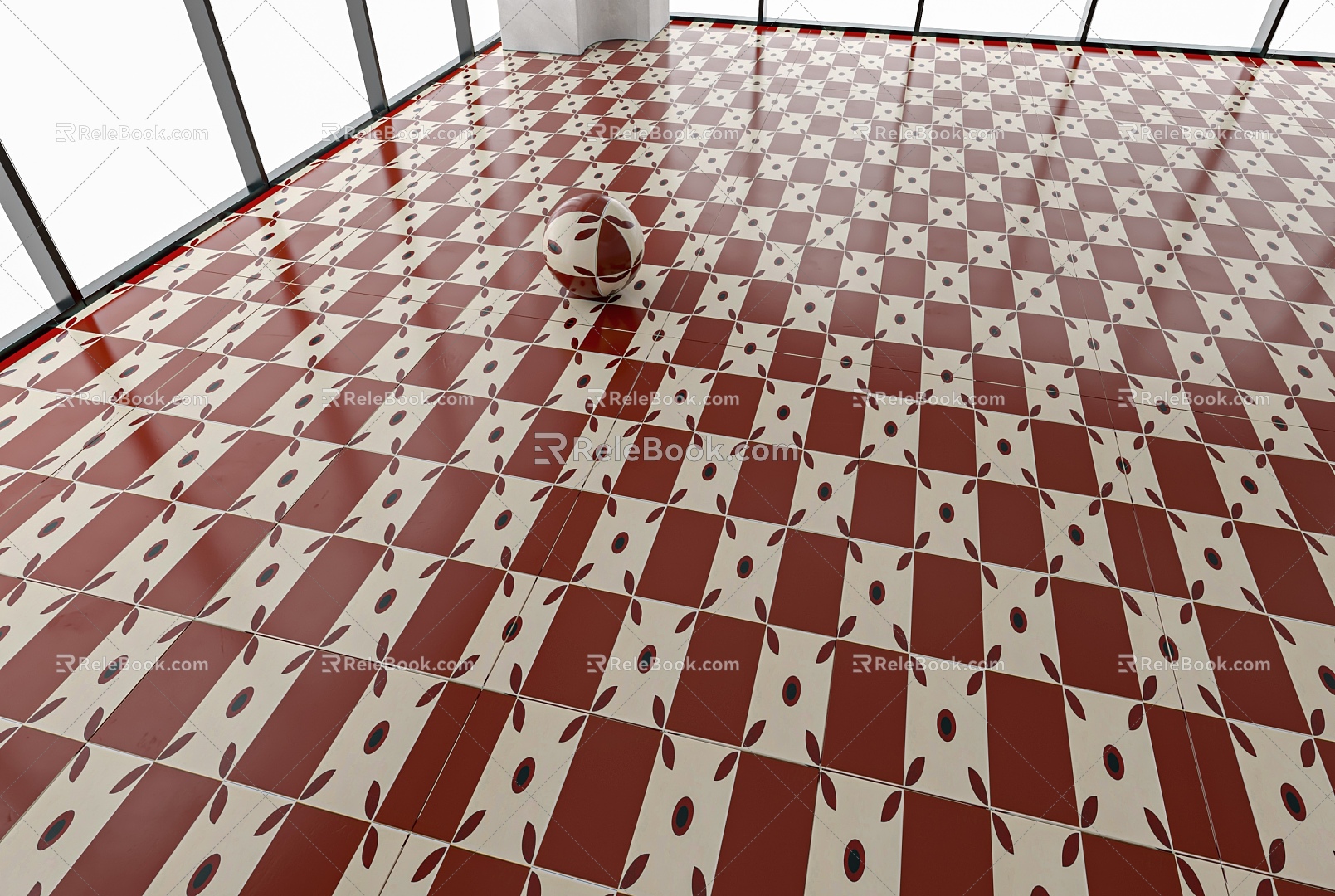 Retro Floor Tile Tile 3d model