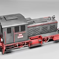 Vintage EL1 Model Train with Black Red Exterior on Railway Track 5176