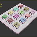 Modern Computer Numeric Keypad With Silver Raised Keys And Sleek Design