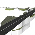 Municipal Road Interchange Structure Design With Multiple Lanes Green Belt And Water Feature