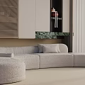Modern three-seat sofa 3d model