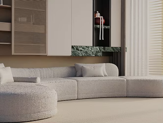 Modern three-seat sofa 3d model
