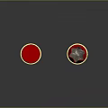 Red Bullets With Gold Base On Dark Background Showing Reflection 3d model