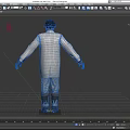 Game Movie Character In White Lab Coat With Black Cap Mask Gloves And Gray Pants