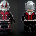 Ant-Man Building Block Figure Front And Back View With Red Black Suit And Helmet