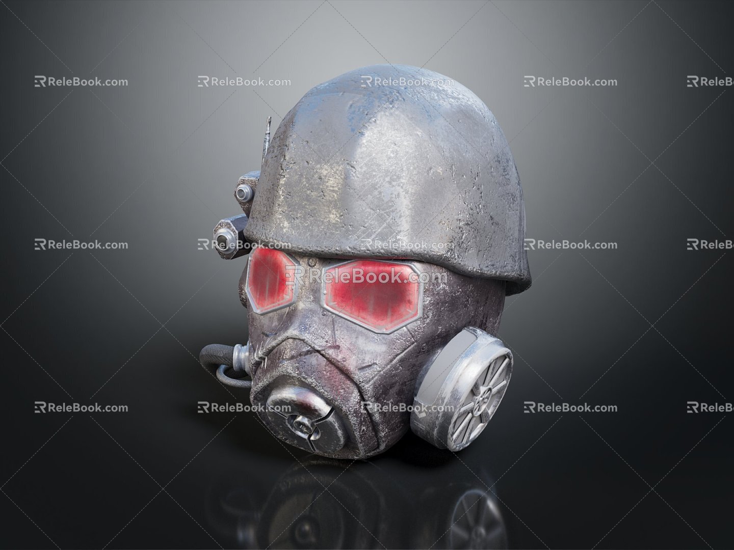 Modern gas mask sci-fi gas mask gas mask respirator 3d model