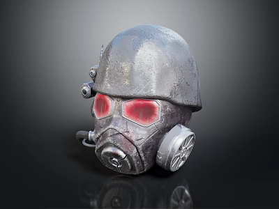 Modern gas mask sci-fi gas mask gas mask respirator 3d model