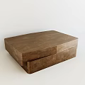 Brown Wooden Coffee Table With Drawer And Smooth Modern Design